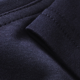 men's navy organic cotton pocket t-shirt stitching