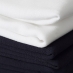 Men's organic white & navy long sleeved relaxed fit crew neck t-shirt