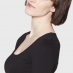 womens black self faced scoop neck